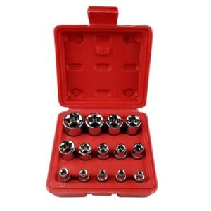 14pcs CR-V E-Torx Star Female Bit Wrench Socket