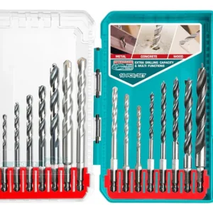 Total  16 Pcs metal,  masonry and wood  drill bits set